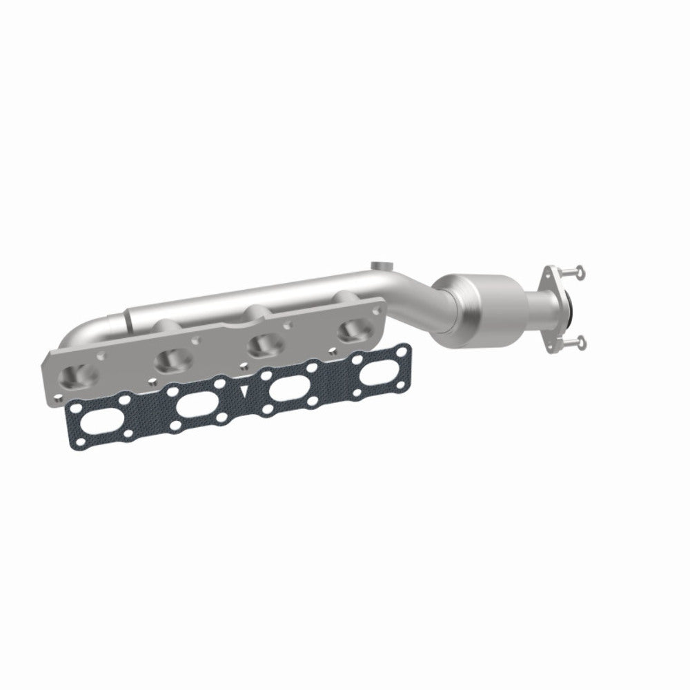 MagnaFlow direct-fit catalytic converter fits 2004-2015 Nissan Titan, 2005-2015 Nissan Armada, and more, this and 07 Titan 5.6L passenger side manif 5.6L passenger side stainless s