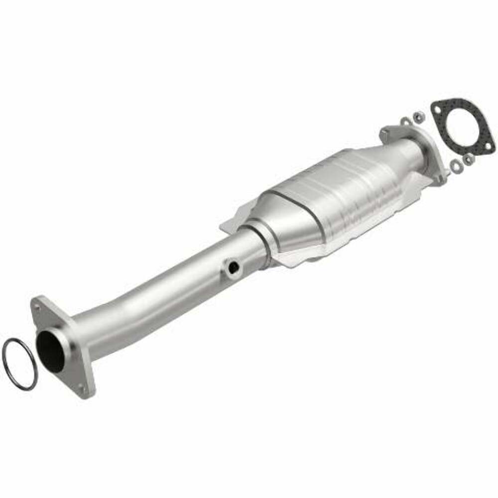MagnaFlow direct-fit catalytic converter fits 2004-2015 Nissan Titan, 2005-2015 Nissan Armada, and more, this and 07 Titan 5.6L passenger side rr 5.6L passenger side stainless stee
