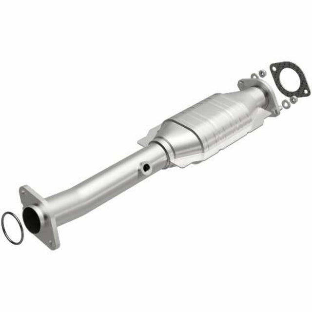 MagnaFlow direct-fit catalytic converter fits 2004-2015 Nissan Titan, 2005-2015 Nissan Armada, and more, this and 07 Titan 5.6L passenger side rr 5.6L passenger side stainless stee