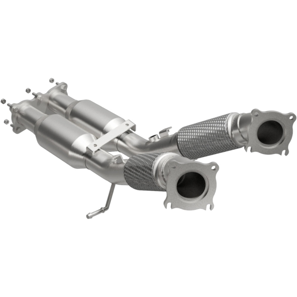 MagnaFlow direct-fit catalytic converter fits 2010-2014 Volvo XC60 and 2008-2009 Volvo XC70. Hardware is included to eliminate the hassle of working with corroded factory parts and