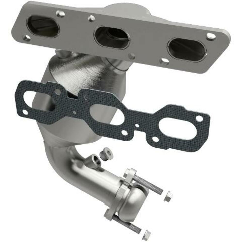 MagnaFlow direct-fit catalytic converter fits 2007-2008 Ford Escape, Mercury Mariner, and more, this and 08 Escape 3.0L frt mani 3.0L stainless steel CARB compliant OBDII 49376