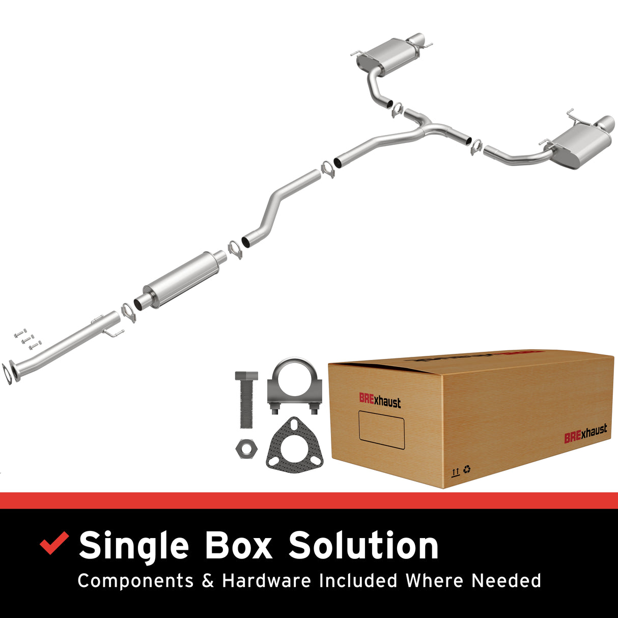 t 2009-2014 Acura TSX Direct-Fit Replacement Exhaust System 106-0861 Brexhaust