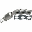 MagnaFlow direct-fit catalytic converter fits 2009-2011 Hyundai Genesis and 2013-2016 Hyundai Genesis Coupe, this and 2009-2011 Genesis 3.8L stainless steel CARB compliant 52778