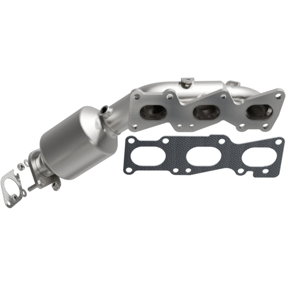 MagnaFlow direct-fit catalytic converter fits 2009-2011 Hyundai Genesis and 2013-2016 Hyundai Genesis Coupe, this and 2009-2011 Genesis 3.8L stainless steel CARB compliant 52778
