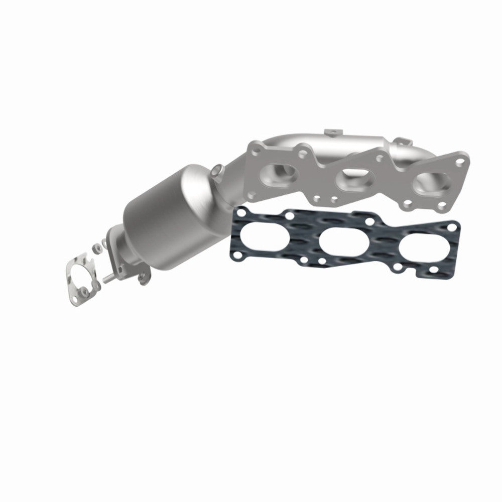 MagnaFlow direct-fit catalytic converter fits 2009-2011 Hyundai Genesis and 2013-2016 Hyundai Genesis Coupe, this and 2009-2011 Genesis 3.8L stainless steel CARB compliant 52778