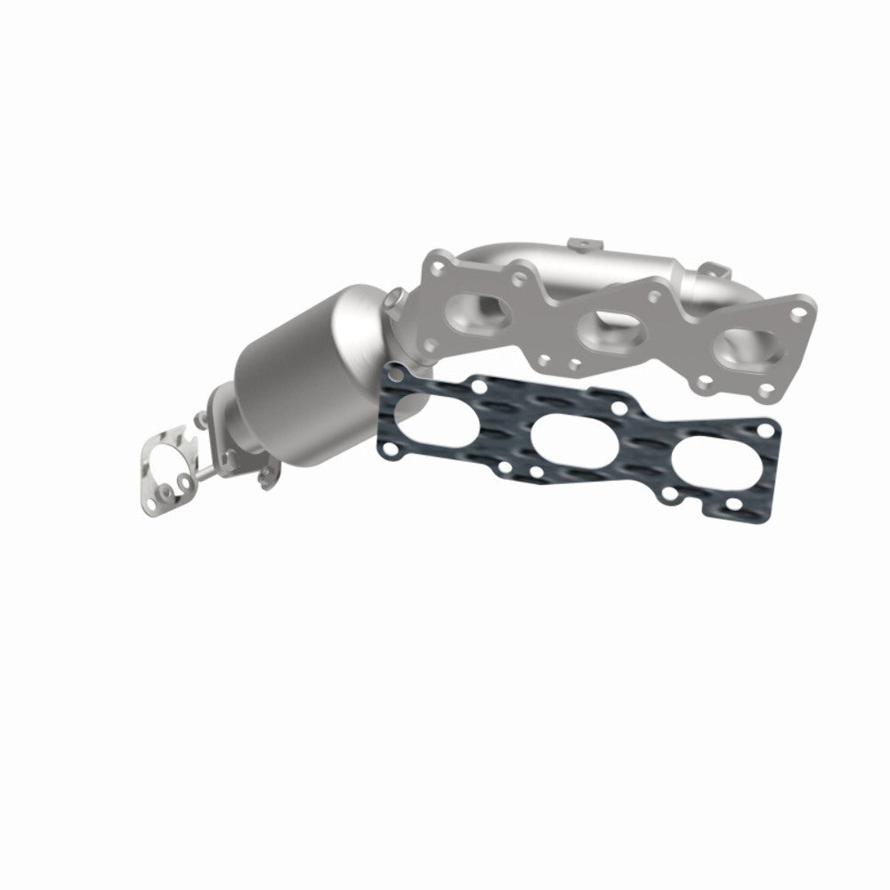 MagnaFlow direct-fit catalytic converter fits 2009-2011 Hyundai Genesis and 2013-2016 Hyundai Genesis Coupe, this and 2009-2011 Genesis 3.8L stainless steel CARB compliant 52778