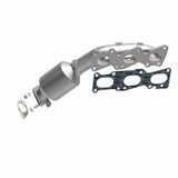 MagnaFlow direct-fit catalytic converter fits 2009-2011 Hyundai Genesis and 2013-2016 Hyundai Genesis Coupe, this and 2009-2011 Genesis 3.8L stainless steel CARB compliant 52778