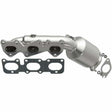 MagnaFlow direct-fit catalytic converter fits 2009-2011 Hyundai Genesis and 2013-2016 Hyundai Genesis Coupe, this and 2009-2011 Genesis 3.8L stainless steel CARB compliant 52779
