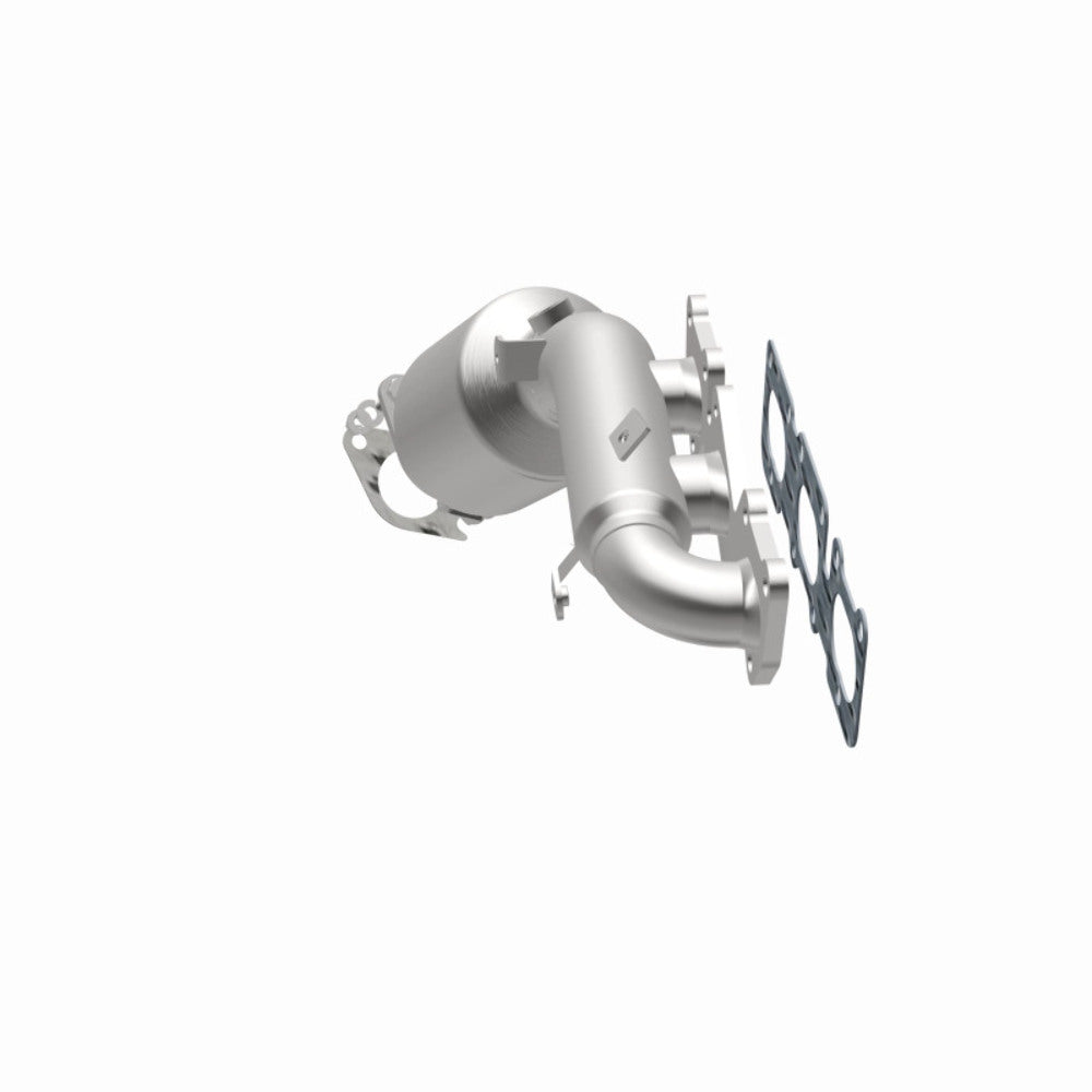 MagnaFlow direct-fit catalytic converter fits 2009-2011 Hyundai Genesis and 2013-2016 Hyundai Genesis Coupe, this and 2009-2011 Genesis 3.8L stainless steel CARB compliant 52779