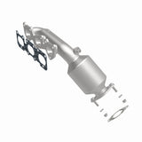 MagnaFlow direct-fit catalytic converter fits 2009-2011 Hyundai Genesis and 2013-2016 Hyundai Genesis Coupe, this and 2009-2011 Genesis 3.8L stainless steel CARB compliant 52779