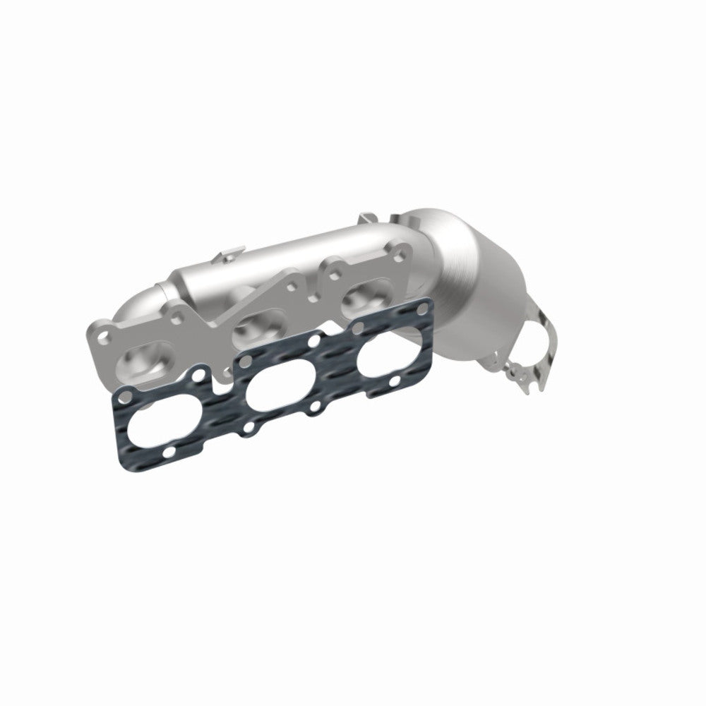 MagnaFlow direct-fit catalytic converter fits 2009-2011 Hyundai Genesis and 2013-2016 Hyundai Genesis Coupe, this and 2009-2011 Genesis 3.8L stainless steel CARB compliant 52779