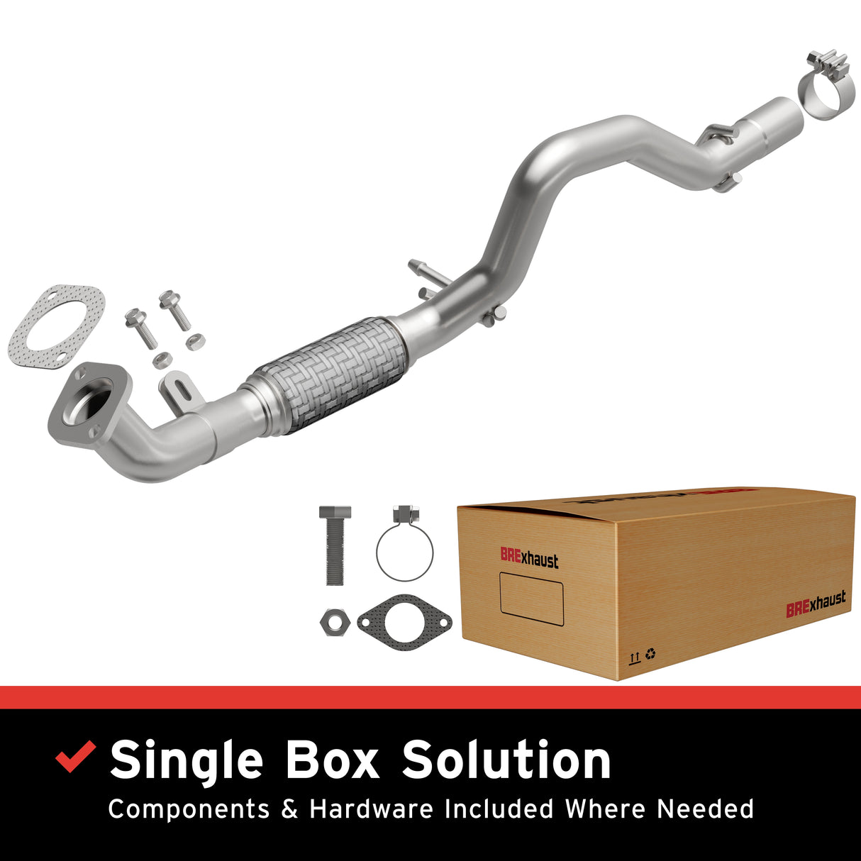 2015-2020 Jeep Renegade Direct-Fit Front Pipe Kit 107-0280 stainless steel