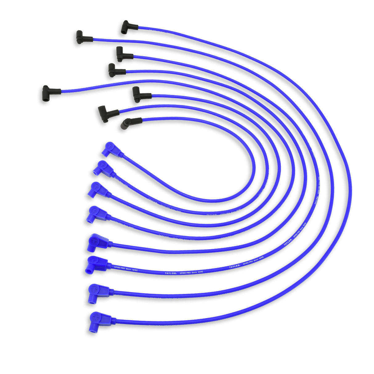 Spark Plug Wire Set Universal 8mm Silicone Spiro Pro 350 ohm/ft Blue 74606