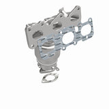 MagnaFlow direct-fit catalytic converter for 2011-2013 Hyundai Santa Fe 3.5 inch inlet/outlet stainless steel CARB compliant 52737