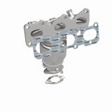 MagnaFlow direct-fit catalytic converter for 2011-2013 Hyundai Santa Fe 3.5 inch inlet/outlet stainless steel CARB compliant 52737