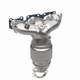 MagnaFlow direct-fit catalytic converter for 2011-2013 Hyundai Santa Fe 3.5 inch inlet/outlet stainless steel CARB compliant 52737