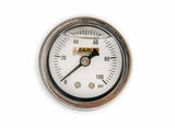 Pressure Gauge - 100187ERL AN fitting black stainless steel