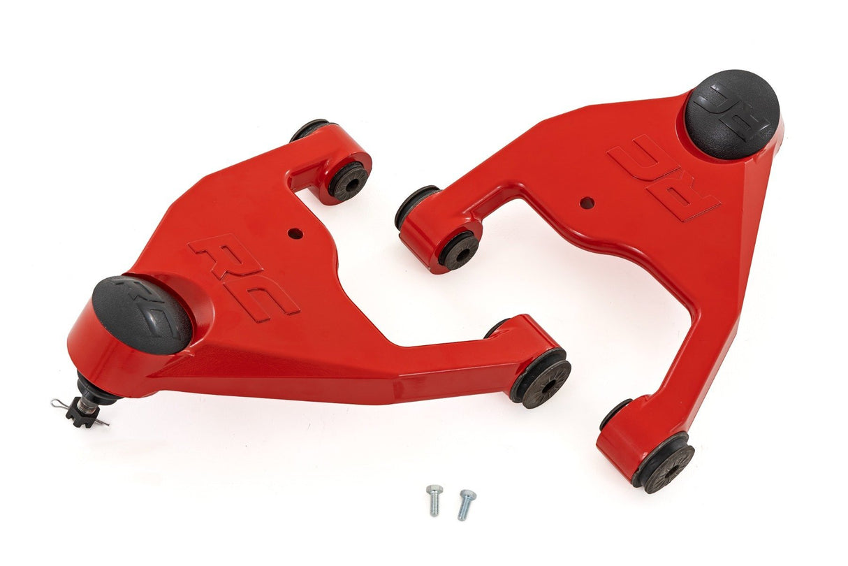 Rough Country Red Forged Upper Control Arms - 2.5" of Lift - Chevy/GMC S10 Blazer/S10 Truck/S15 Jimmy 4WD - 10036RED