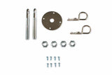 Mr. Gasket trans am camaro hood pin kit 7/16 w/ SAFETY PINS w/ SCREW IN PLATES 7/16-20 thread chrome steel 2493