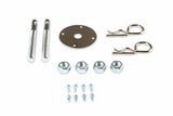 Mr. Gasket trans am camaro hood pin kit 7/16 w/ SAFETY PINS w/ SCREW IN PLATES 7/16-20 thread chrome steel 2493