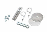 Mr. Gasket trans am camaro hood pin kit 7/16 w/ SAFETY PINS w/ SCREW IN PLATES 7/16-20 thread chrome steel 2493