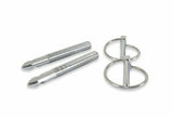 Mr. Gasket hood and deck pinning kits with screw on scuff plates chrome polished steel 1017