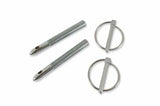 Mr. Gasket hood and deck pinning kits with screw on scuff plates chrome polished steel 1017