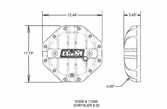 Hi-Tek Aluminum Differential Cover for Chrysler 9.25-inch