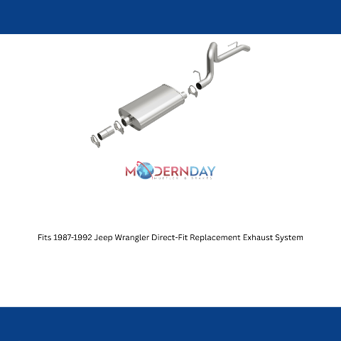 Fits 1987-1992 Jeep Wrangler Direct-Fit Replacement Exhaust System 106-0051 aluminized steel