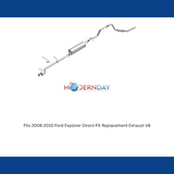 Fits 2006-2010 Ford Explorer Direct-Fit Replacement Exhaust V6 106-0088 aluminized steel