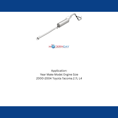 Fits 2000-2004 Toyota Tacoma 2.7L Direct-Fit Replacement Exhaust System 106-0219 aluminized steel