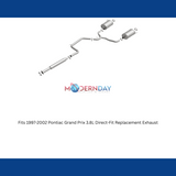Fits 1997-2002 Pontiac Grand Prix 3.8L Direct-Fit Replacement Exhaust 106-0224 aluminized steel