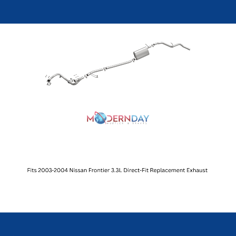 Fits 2003-2004 Nissan Frontier 3.3L Direct-Fit Replacement Exhaust 106-0321 aluminized steel