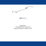 Fits 2003-2004 Nissan Frontier 3.3L Direct-Fit Replacement Exhaust 106-0321 aluminized steel