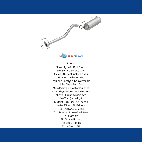 1991-1995 Toyota Previa 2.4L Direct-Fit Replacement Exhaust System 106-0324 aluminized steel