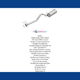 1991-1995 Toyota Previa 2.4L Direct-Fit Replacement Exhaust System 106-0324 aluminized steel
