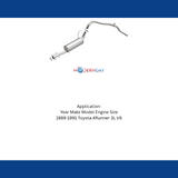 Fits 1989-1991 Toyota 4Runner 3.0L Direct-Fit Replacement Exhaust 106-0397 aluminized steel