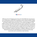 Fits 1997-2003 Ford Direct-Fit Replacement Exhaust System 106-0498 aluminized steel