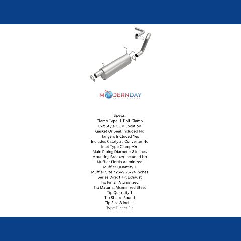 Fits 1997-2003 Ford Direct-Fit Replacement Exhaust System 106-0498 aluminized steel