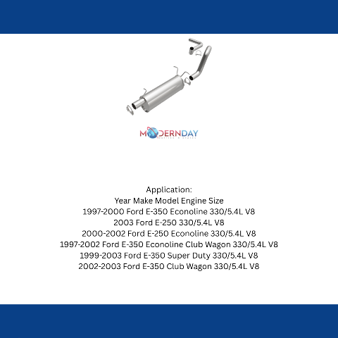 Fits 1997-2003 Ford Direct-Fit Replacement Exhaust System 106-0498 aluminized steel