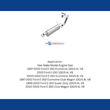Fits 1997-2003 Ford Direct-Fit Replacement Exhaust System 106-0498 aluminized steel
