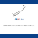 Fits 2003-2008 Chevy Express 1500 Direct-Fit Replacement Exhaust 106-0500 steel
