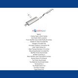 Fits 1996-2000 Dodge Caravan Direct-Fit Replacement Exhaust System 106-0651 aluminized steel