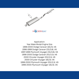 Fits 1996-2000 Dodge Caravan Direct-Fit Replacement Exhaust System 106-0651 aluminized steel