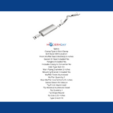 Fits 2002-2007 Buick Rendezvous Direct-Fit Replacement Exhaust System 106-0679 aluminized steel