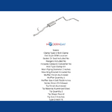 Fits 1980-1986 GMC C1500 Direct-Fit Replacement Exhaust System 106-0705 aluminized steel