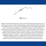 Fits 1980-1986 GMC C1500 Direct-Fit Replacement Exhaust System 106-0705 aluminized steel
