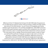 Fits 2006-2011 BMW Direct-Fit Replacement Exhaust System 106-0786