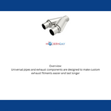 MagnaFlow exhaust pipe 2.25 inch inlet 2.5 inch outlet stainless steel 10758