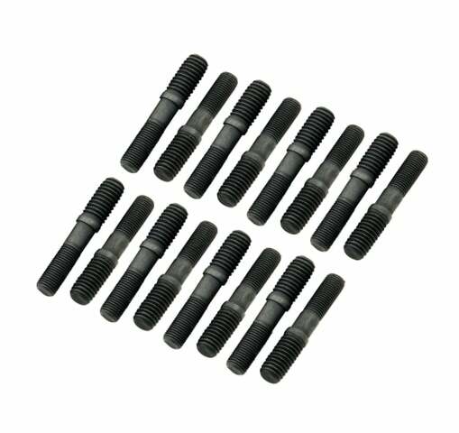 Mr. Gasket rocker arm studs screw in 3/8 inch Chevy black steel 1076